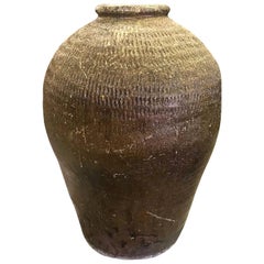 Large Heavy Earthenware Pottery Vase Pot Jar