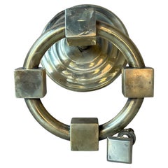 Large Heavy French Mid Century Brass Door Knocker