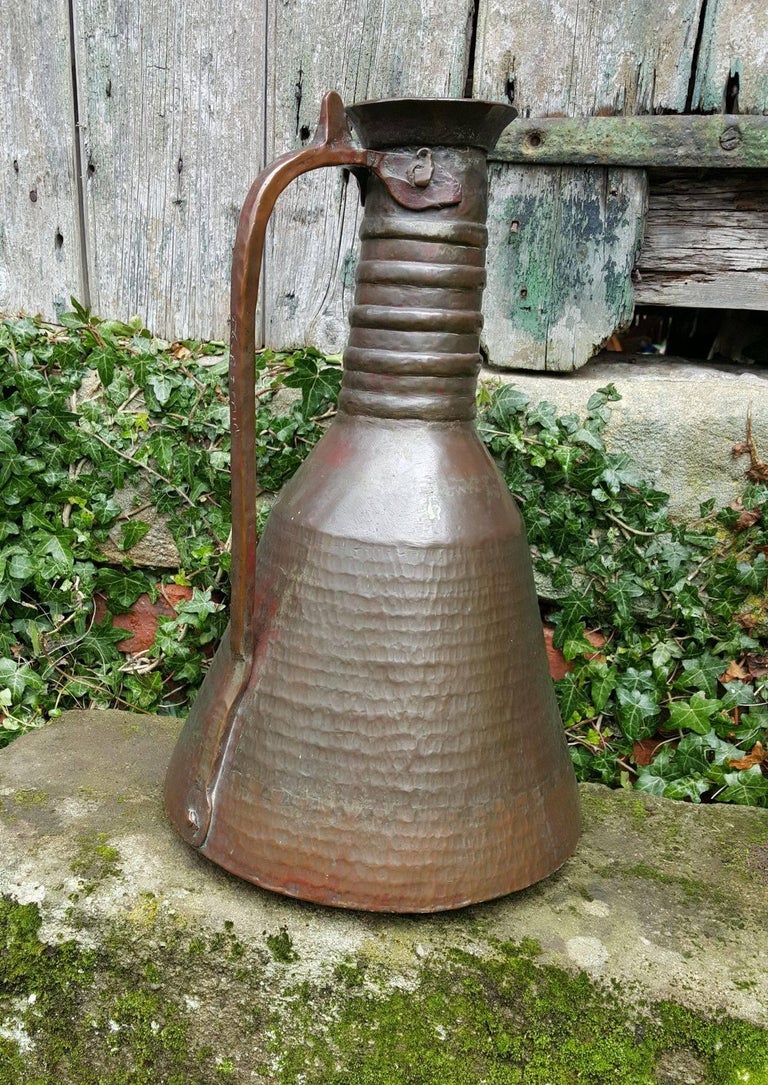 Large Heavy Handmade Copper Jug For Sale at 1stDibs large copper jug