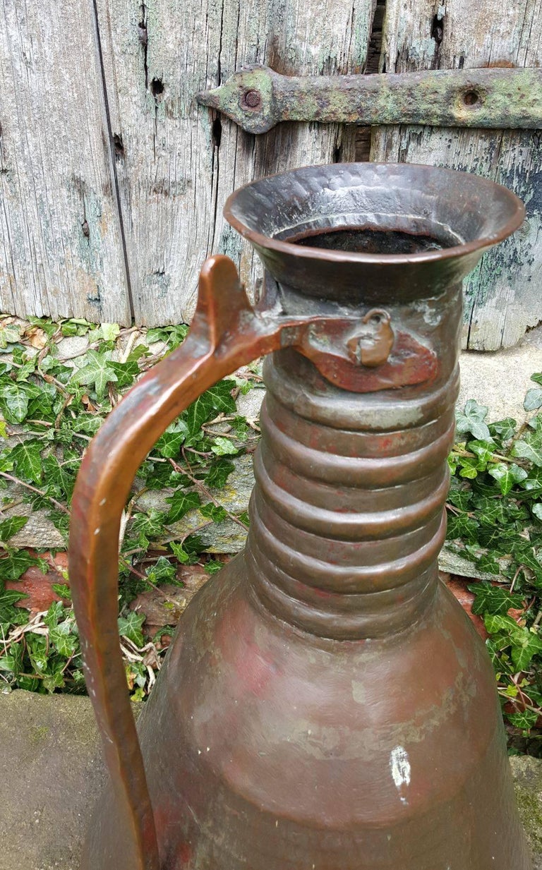 Large Heavy Handmade Copper Jug For Sale at 1stDibs large copper jug