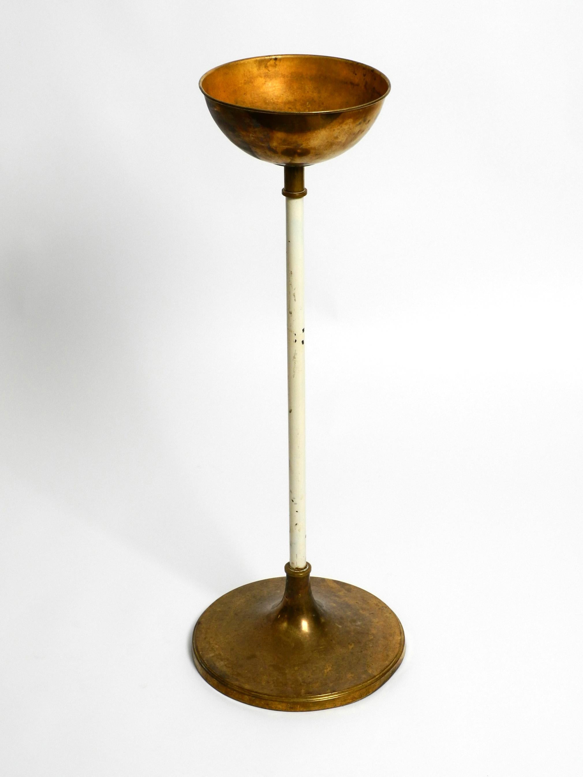 German Large Heavy Mid-Century Modern Brass Holy Water Stand by Vereinigte Werkstätten For Sale