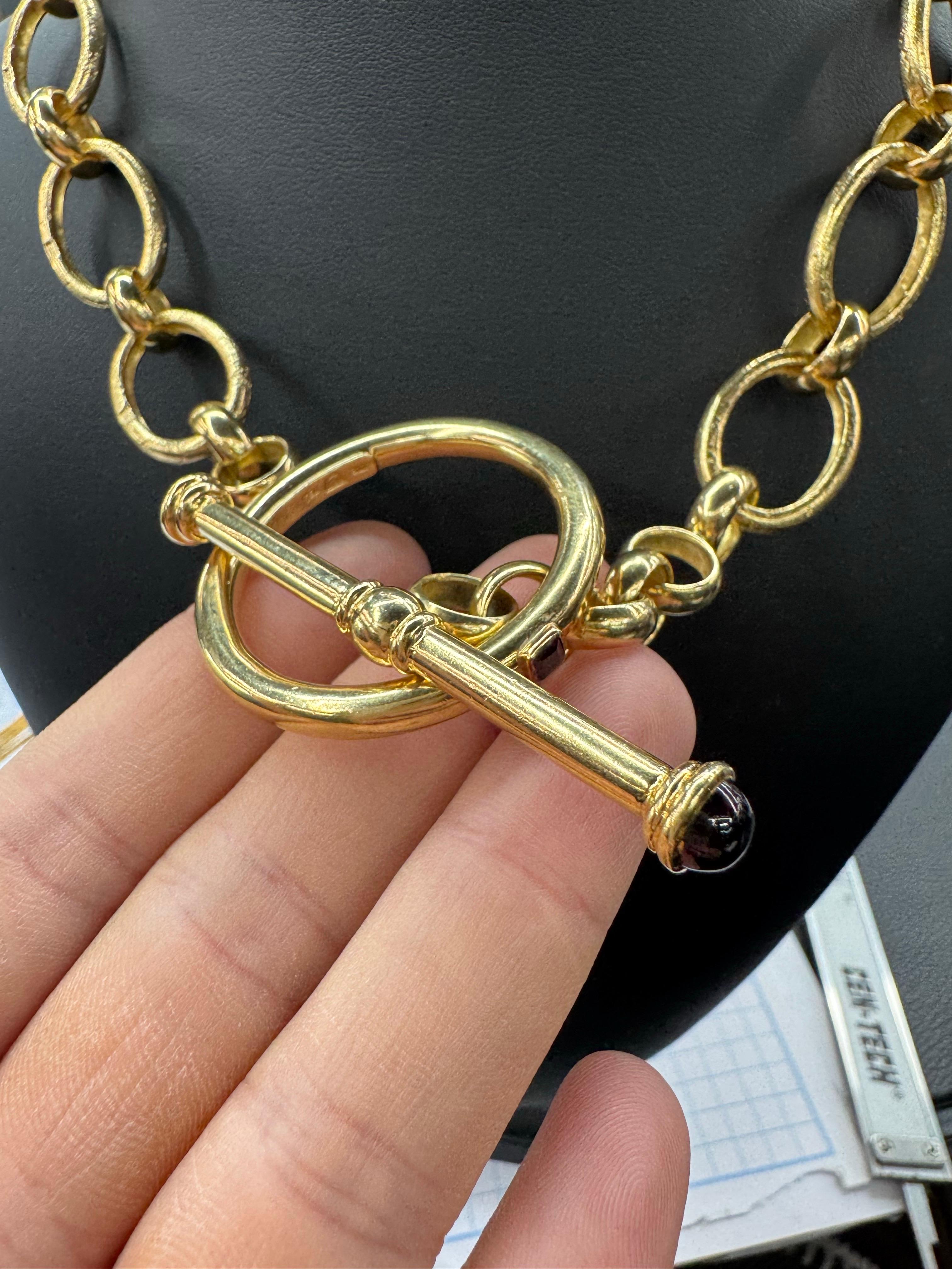 Collier à bascule à maillons ovales 123.3 Grammes Or jaune 18 carats 18.5