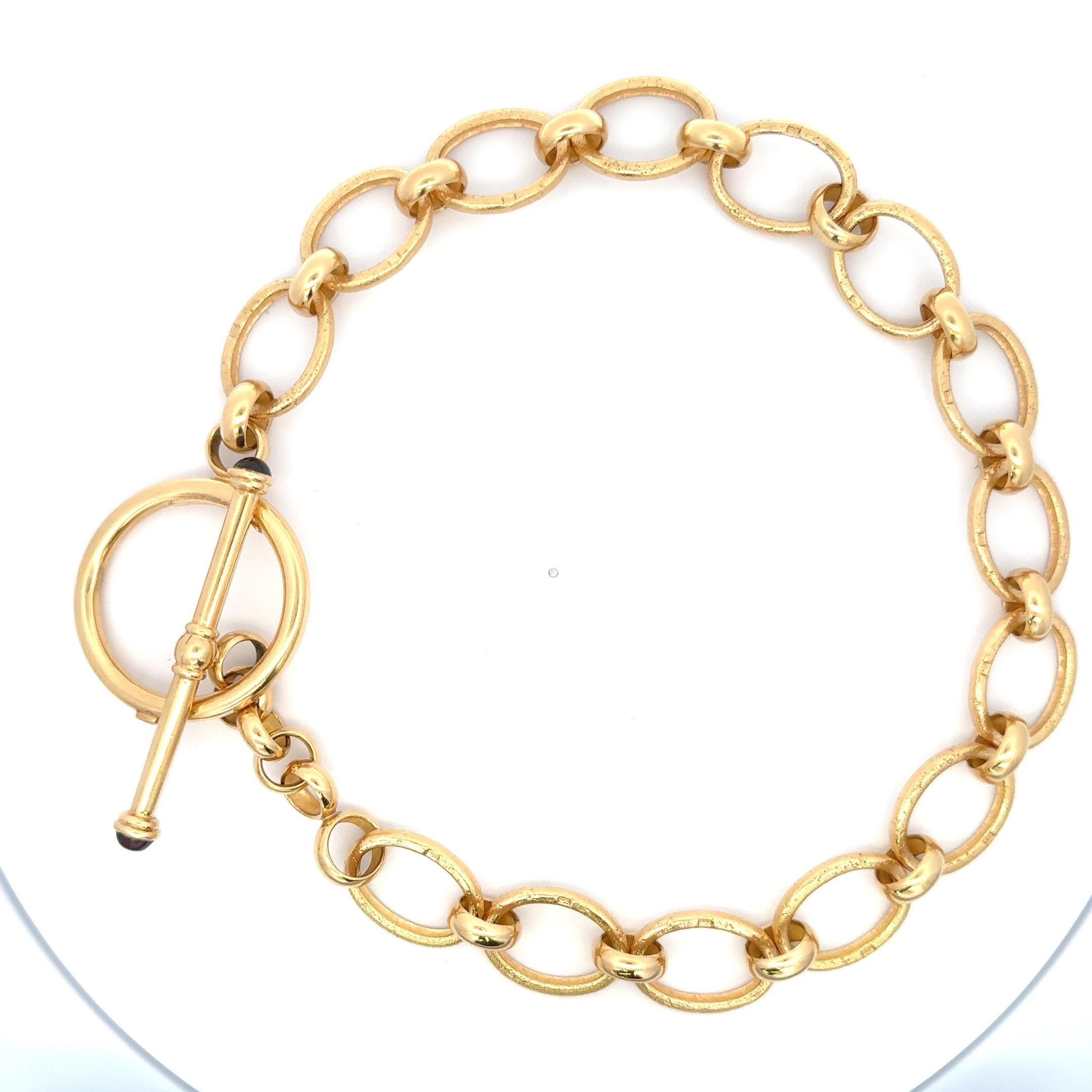 Collier à bascule à maillons ovales 123.3 Grammes Or jaune 18 carats 18.5