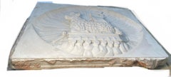 Large Heavy Rectangular Carved Marble Relief of the Agnus Dei 'Lamb of God'