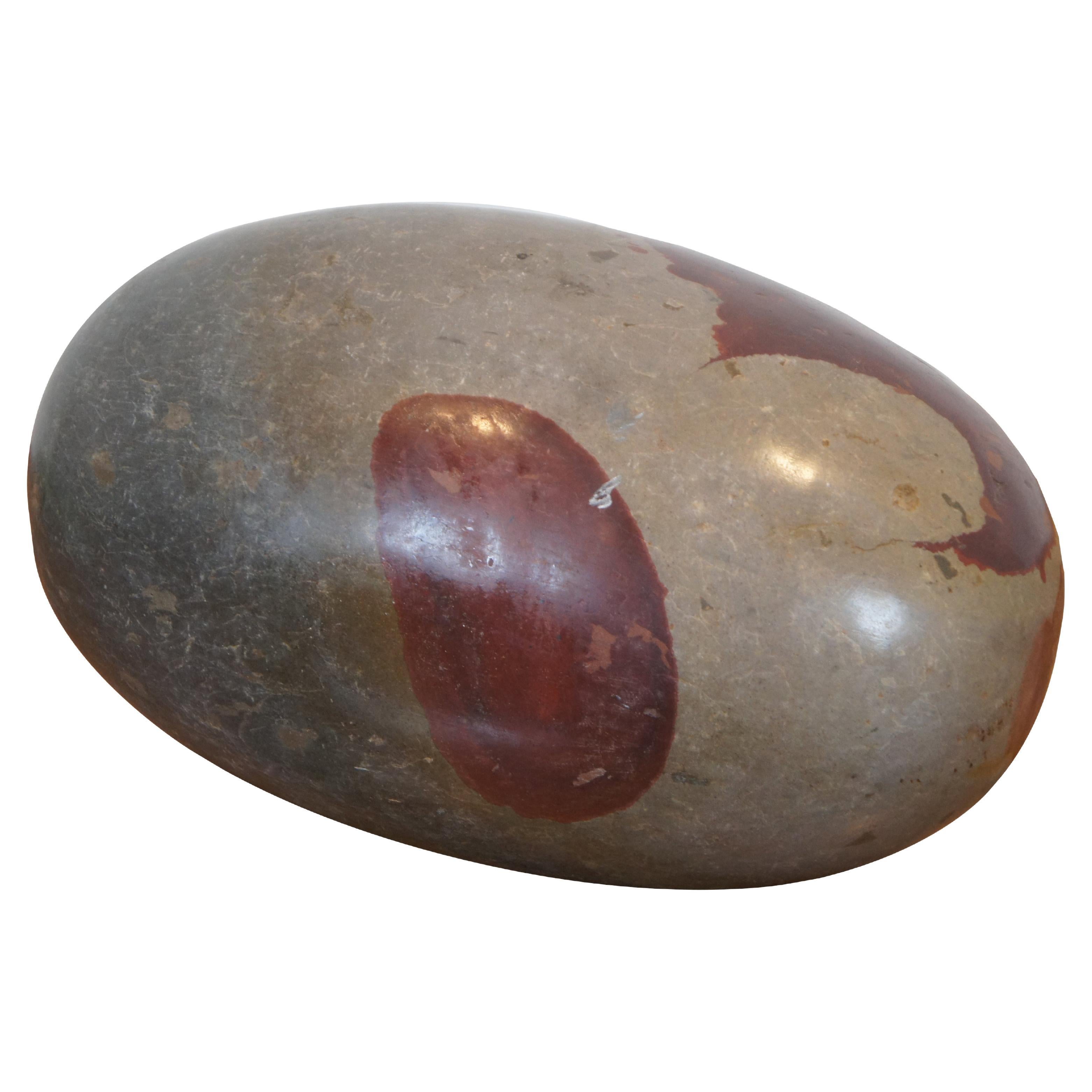 Large Heavy Shiva Lignam Fertility Banalinga Stone Brahmanda Egg For Sale