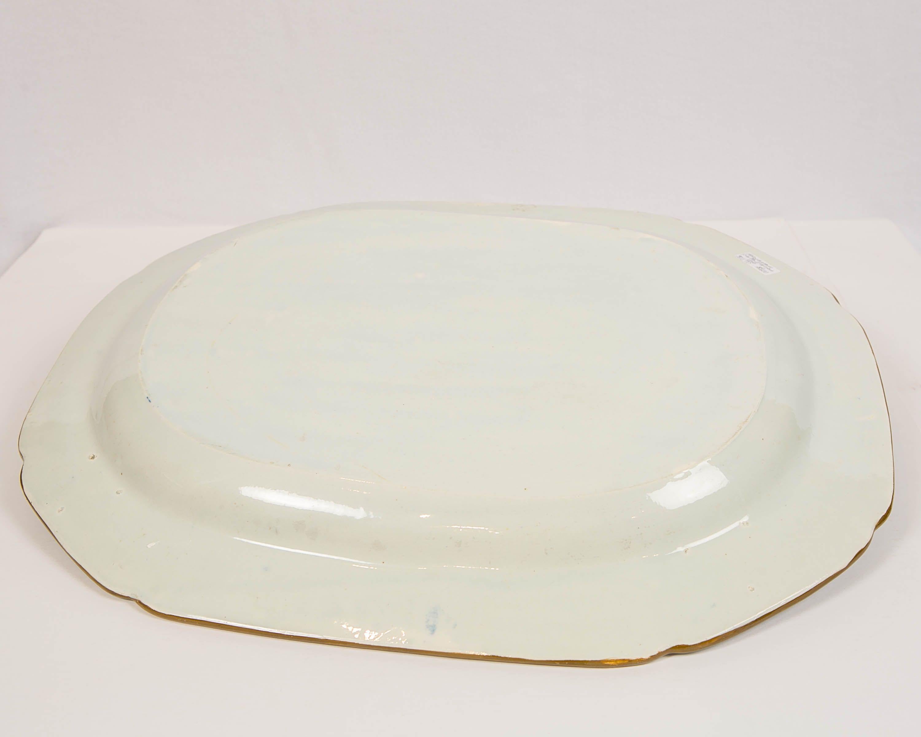 Large Blue and White Neoclassical Platter Made by Heculaneum in England, c-1810 7