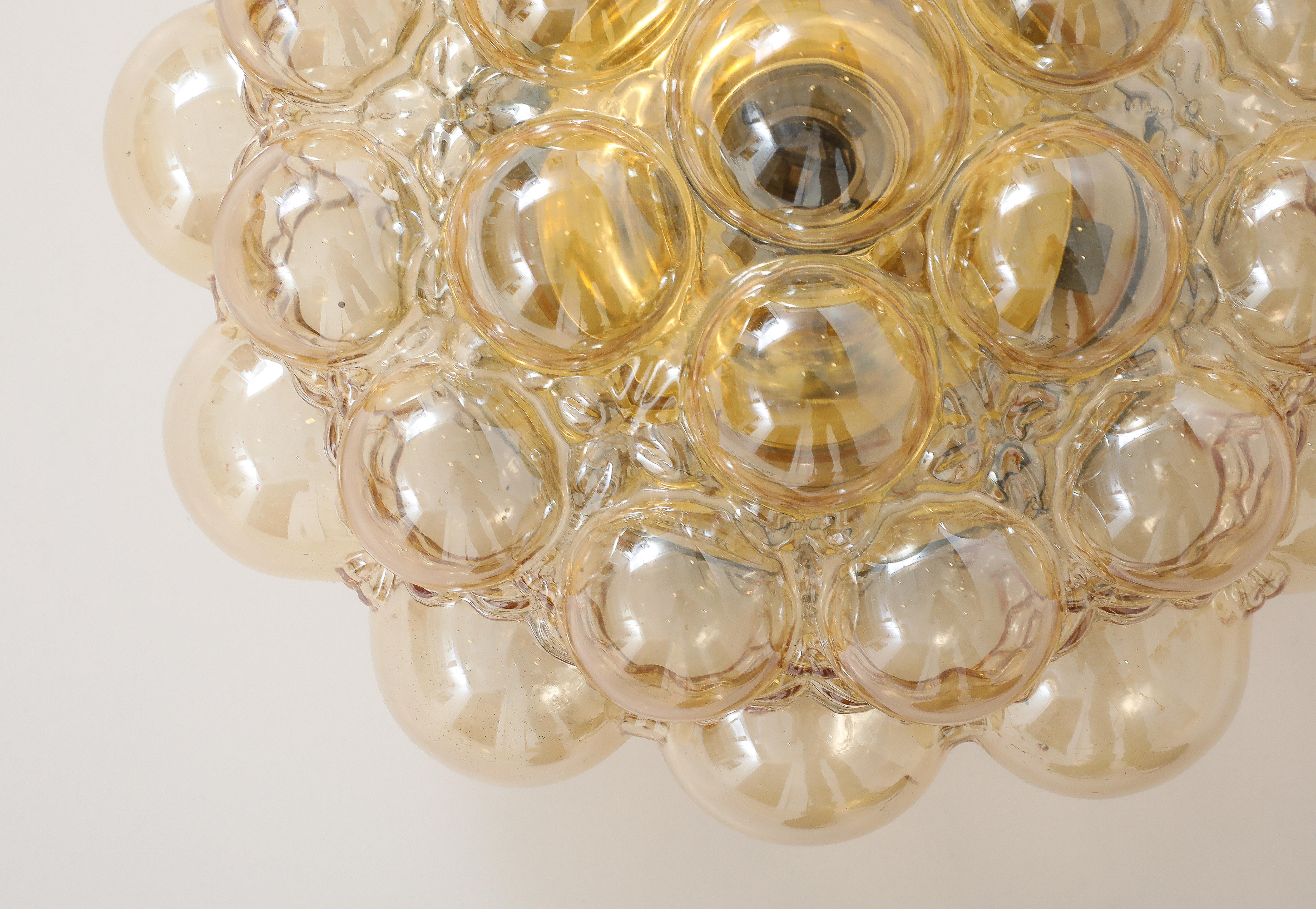 Large Helena Tynell Champagne Bubble Glass Flushmount For Sale 3