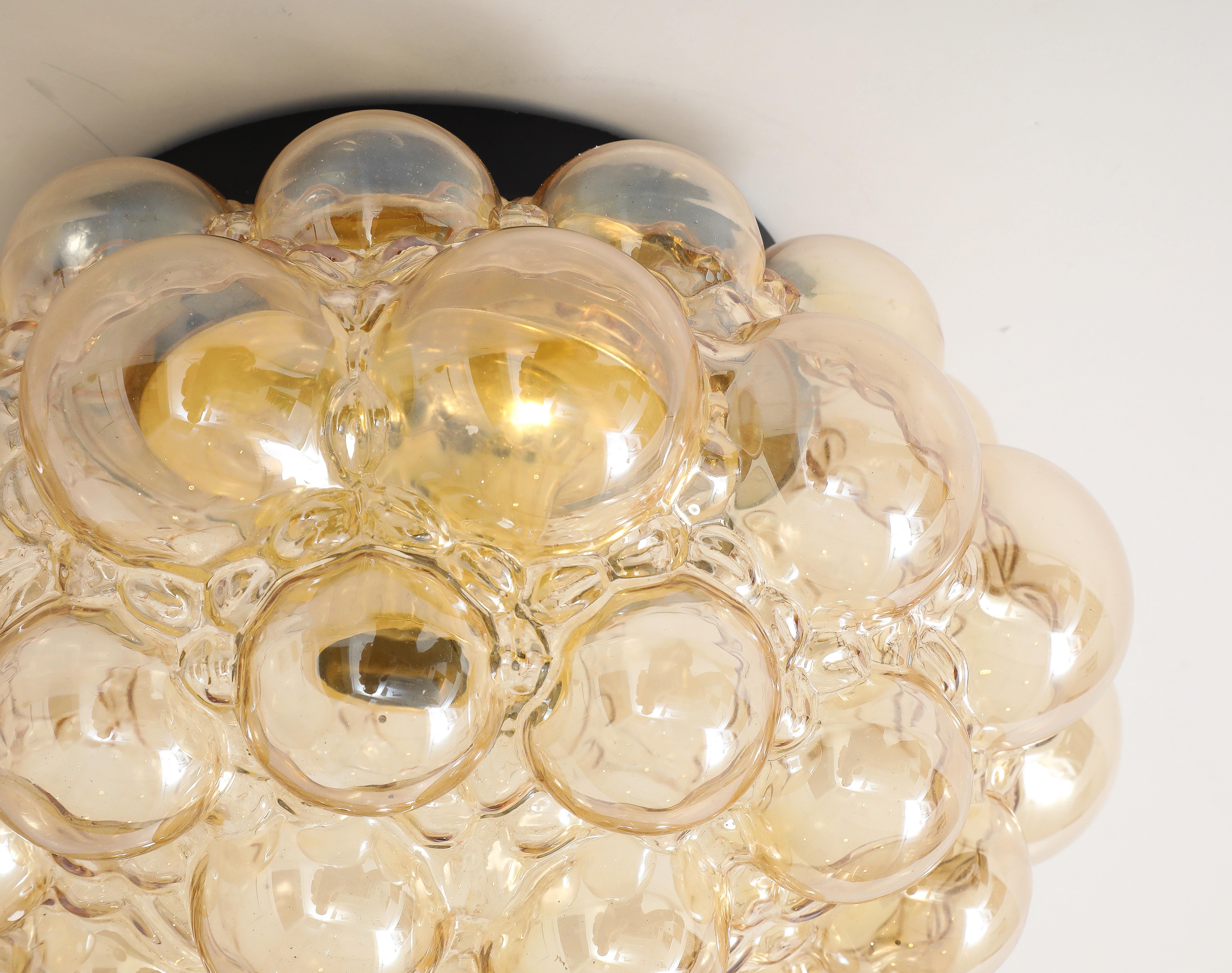 Large Helena Tynell Champagne Bubble Glass Flushmount For Sale 1
