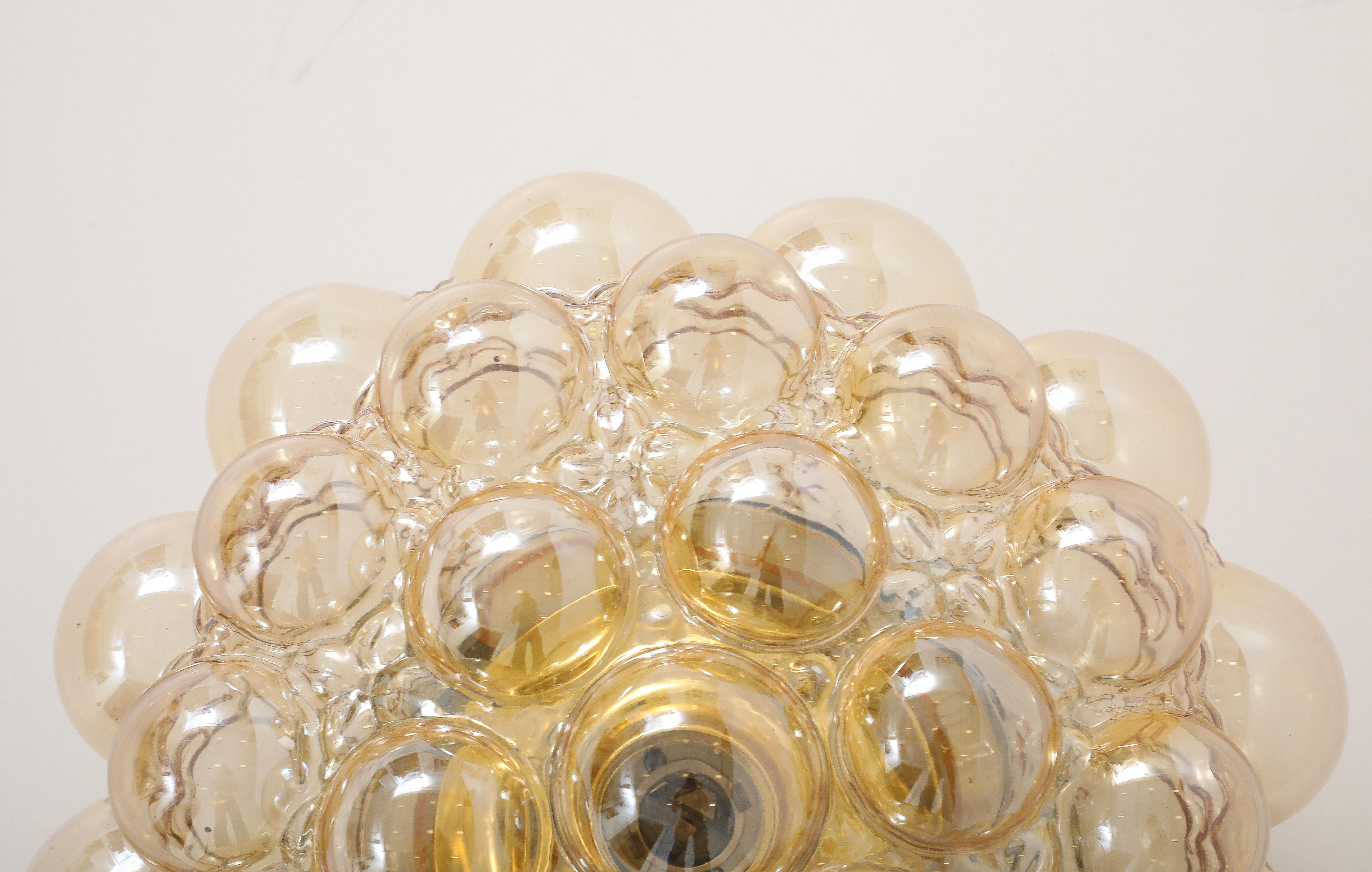 Large Helena Tynell Champagne Bubble Glass Flushmount For Sale 2