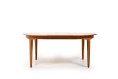 Large Henning Kjaernulf Oak Dining Table 1960s