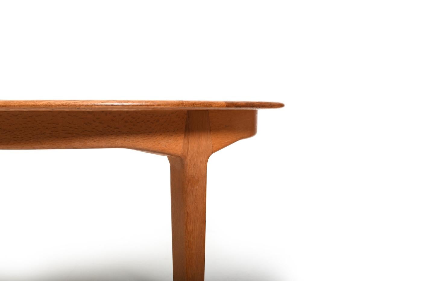 Danish Large Henning Kjaernulf Oak Dining Table 1960s