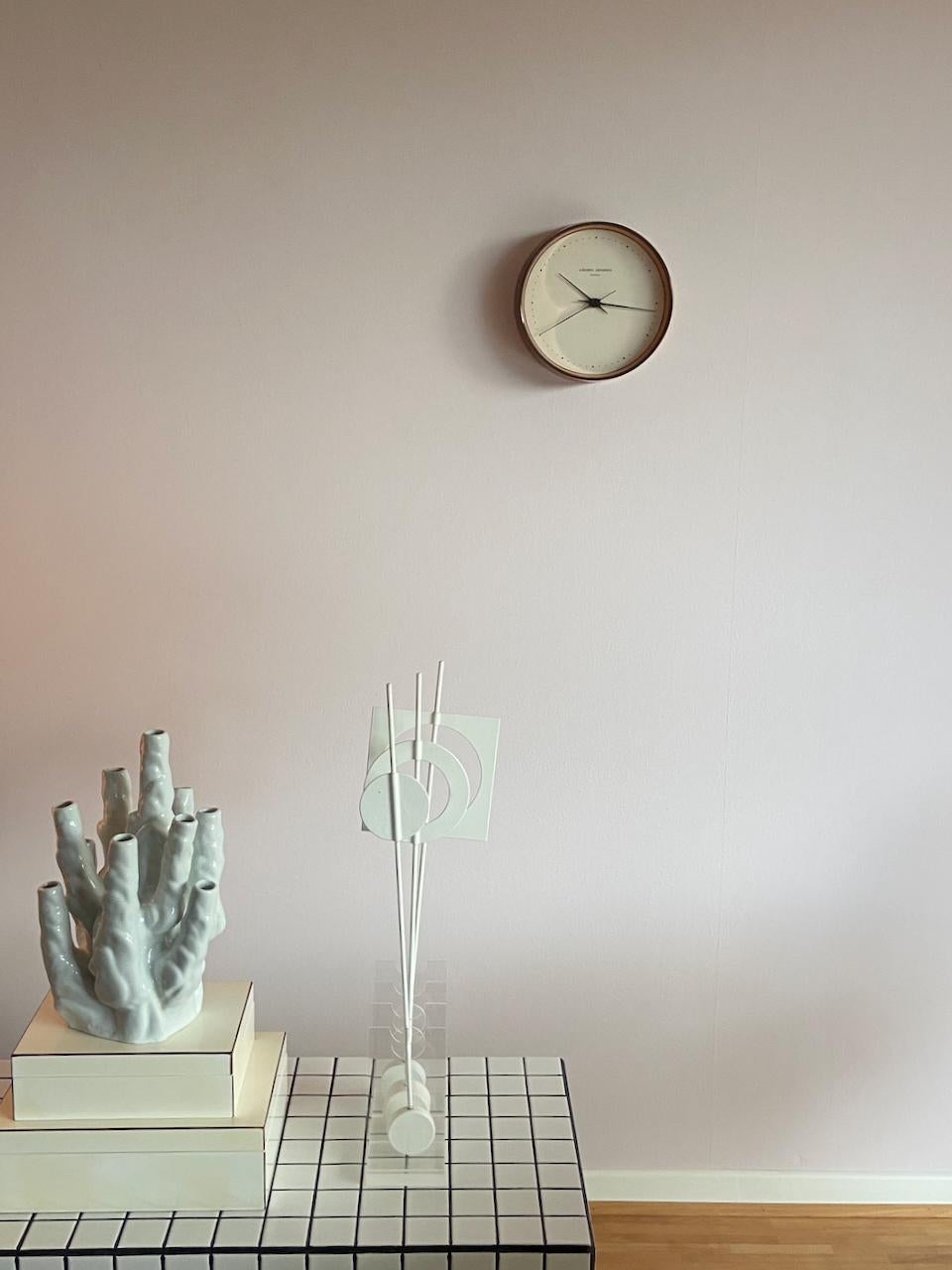 Large Henning Koppel Design Wall Clock in Copper by Georg Jensen Denmark 1