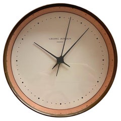 Large Henning Koppel Design Wall Clock in Copper by Georg Jensen Denmark