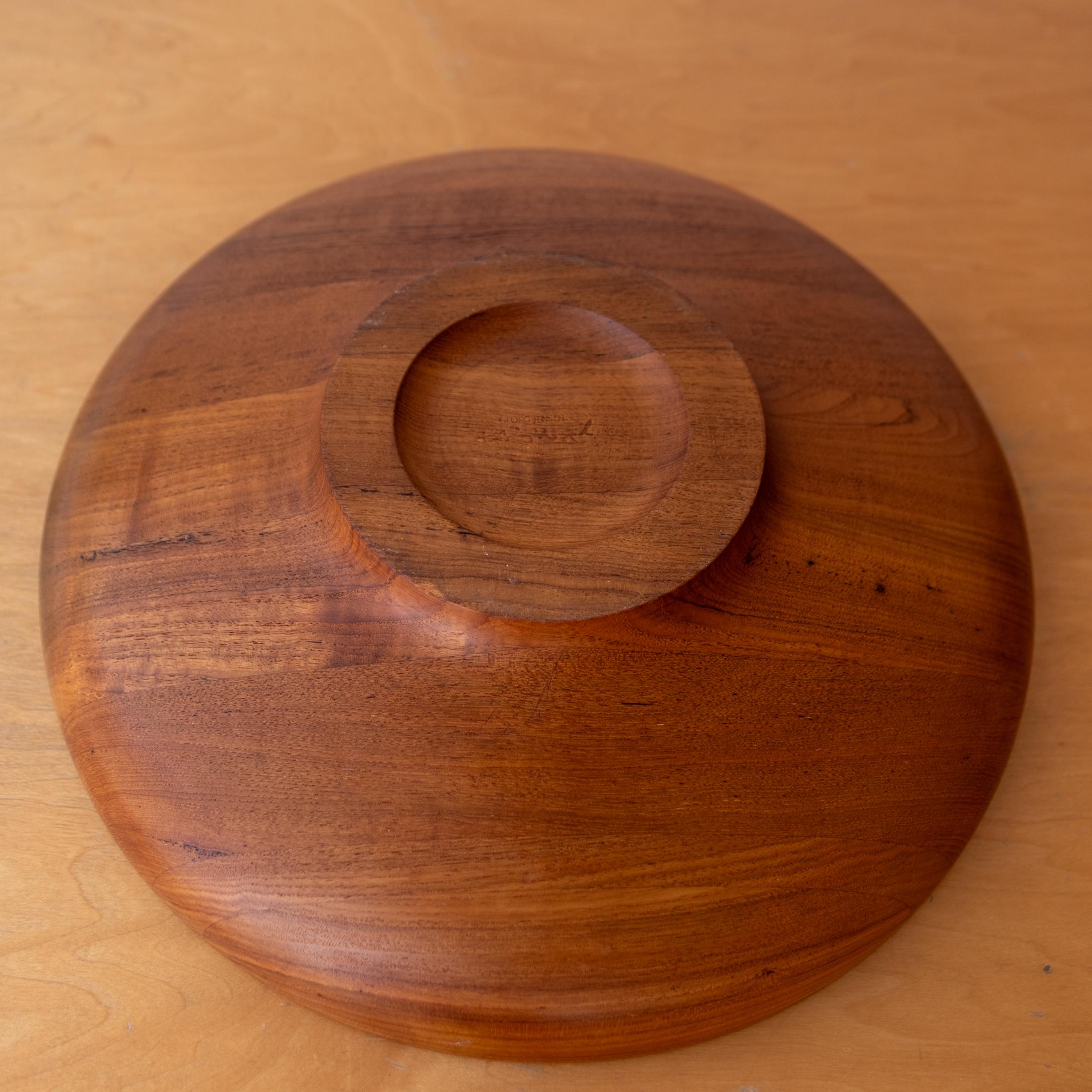 Grand bol en teck Henning Koppel pour Georg Jensen, années 1950 en vente 3