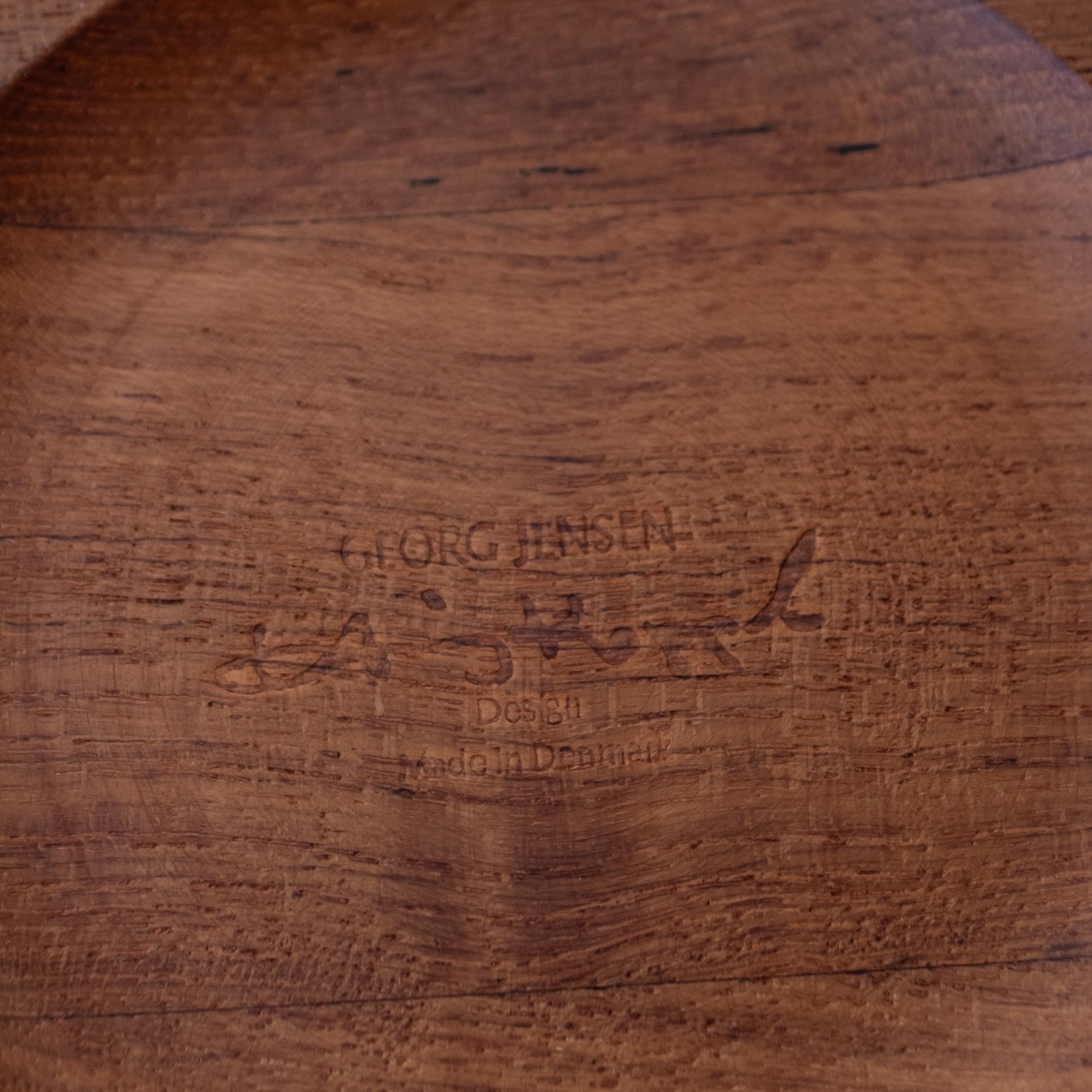 Grand bol en teck Henning Koppel pour Georg Jensen, années 1950 en vente 4