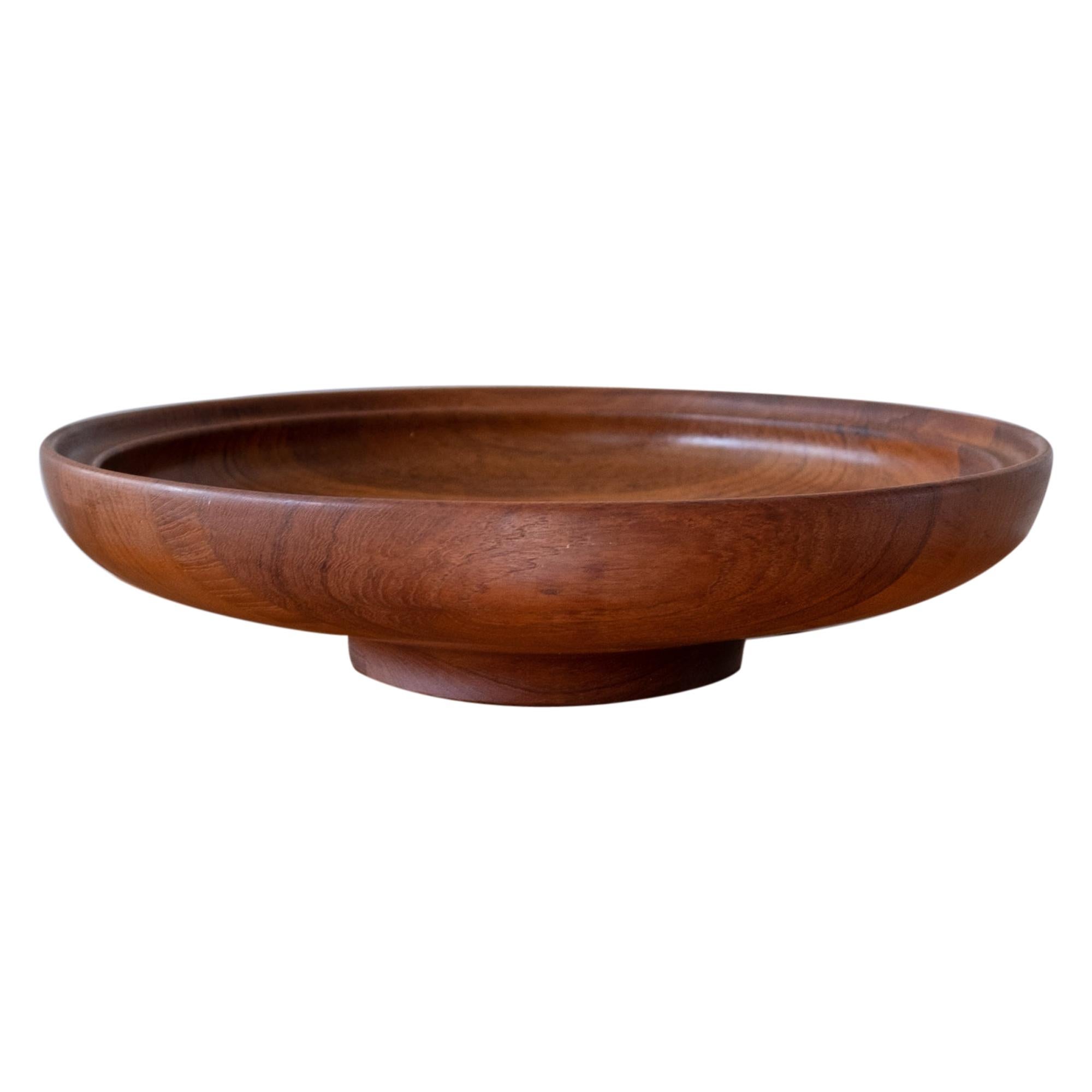 Large Henning Koppel Teak Bowl for Georg Jensen, 1950s