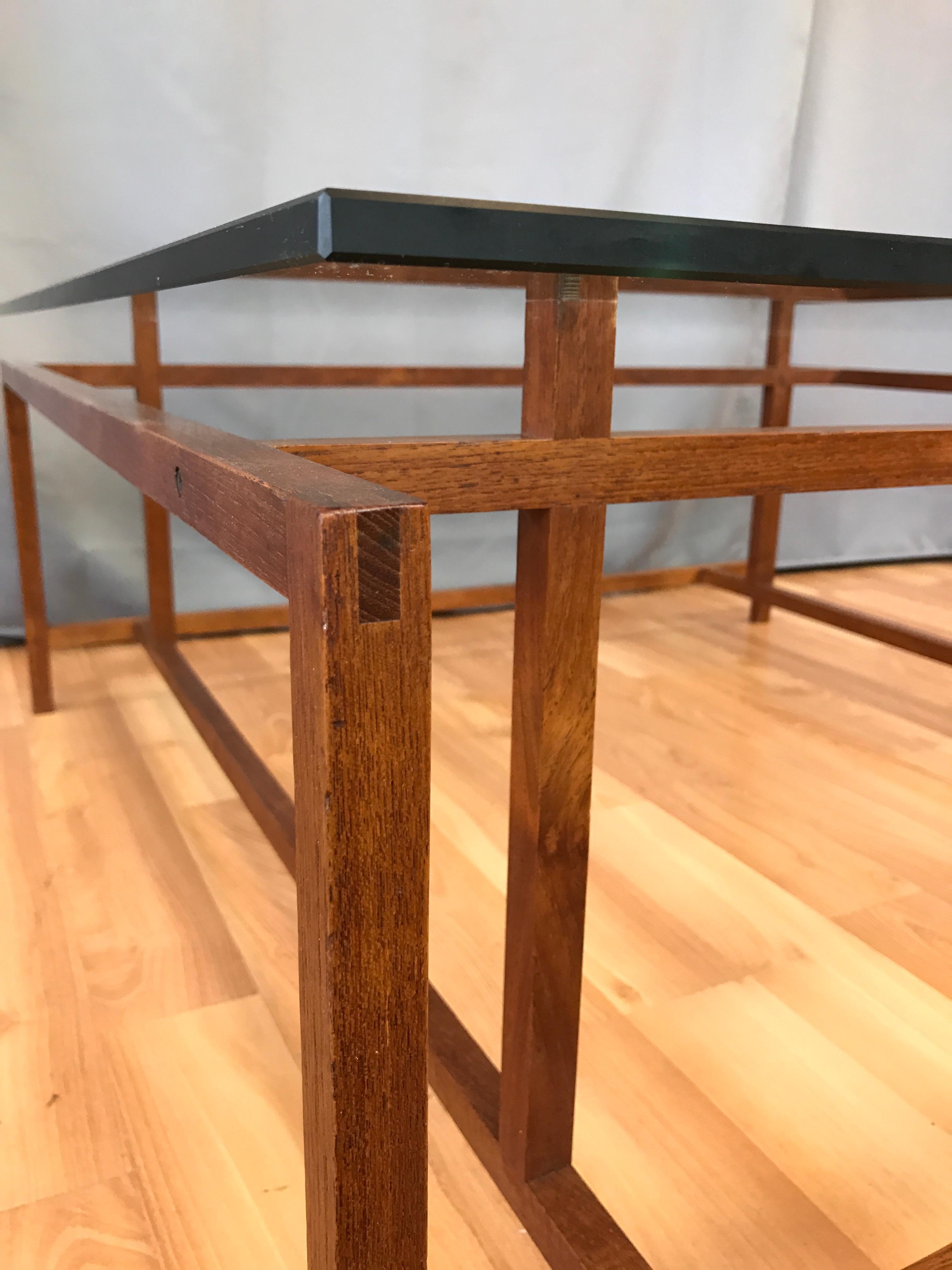 Large Henning Nørgaard for Komfort Teak and Glass Coffee Table, Denmark 1