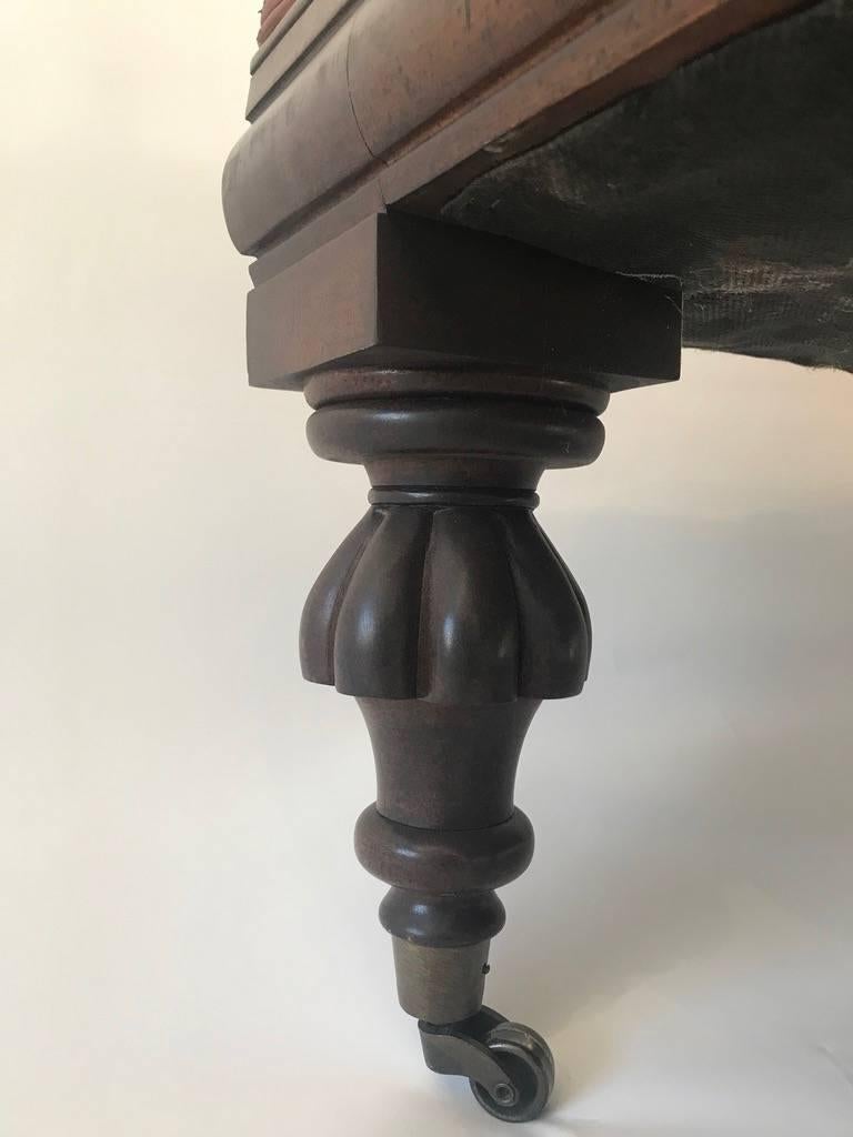 Large Henredon Leather Ottoman or Coffee Table with Casters, C. 1970 at 1stDibs