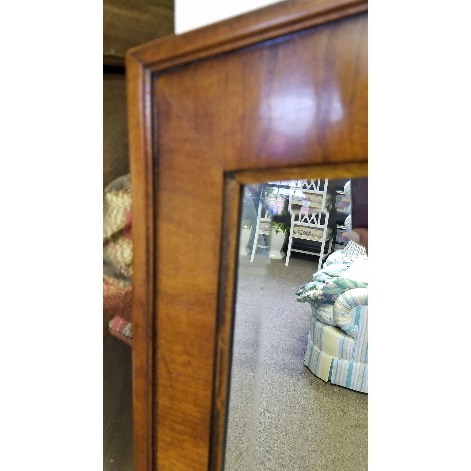 Large Henredon Olive Wood Neoclassical Mirror For Sale 4