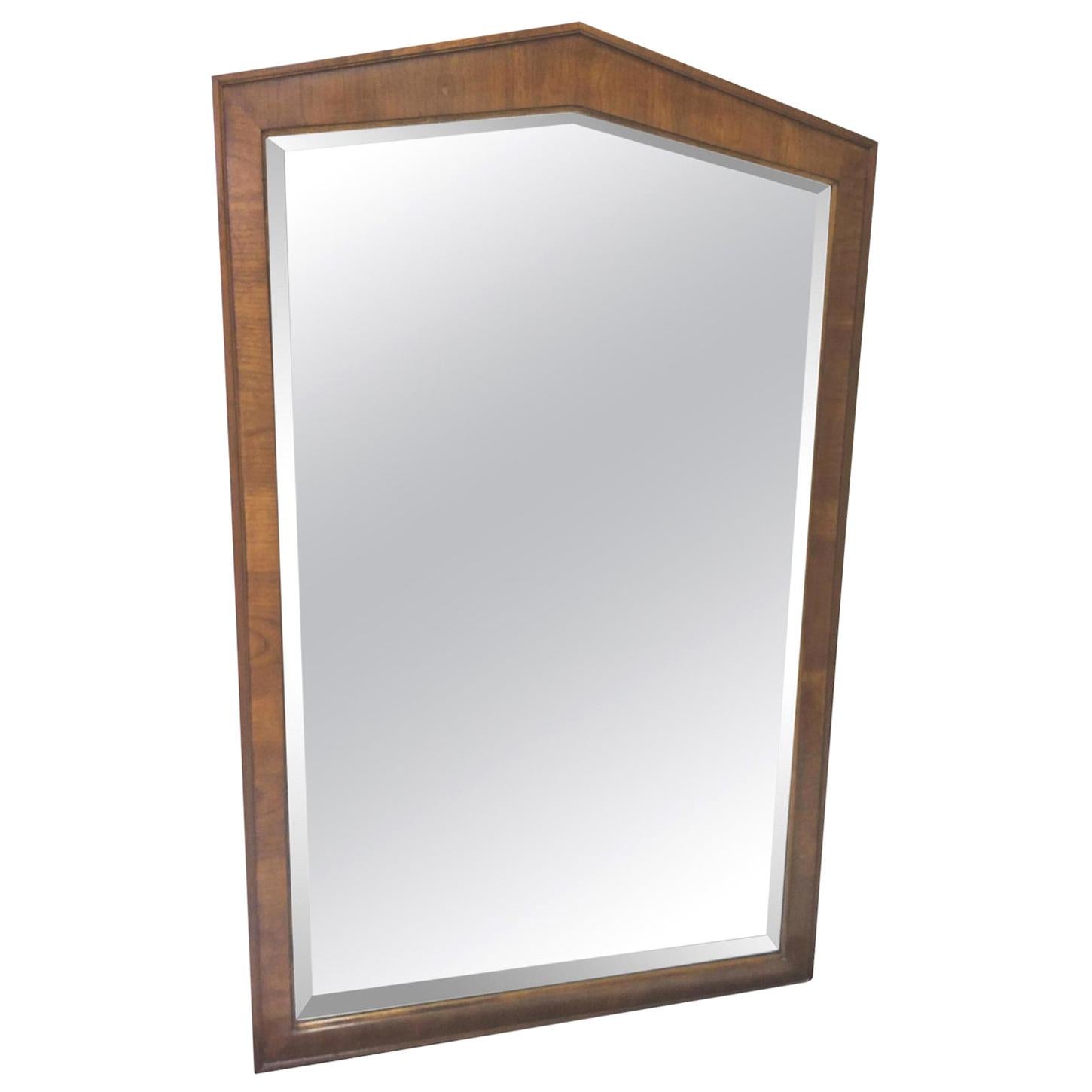 Large Henredon Olive Wood Neoclassical Mirror For Sale