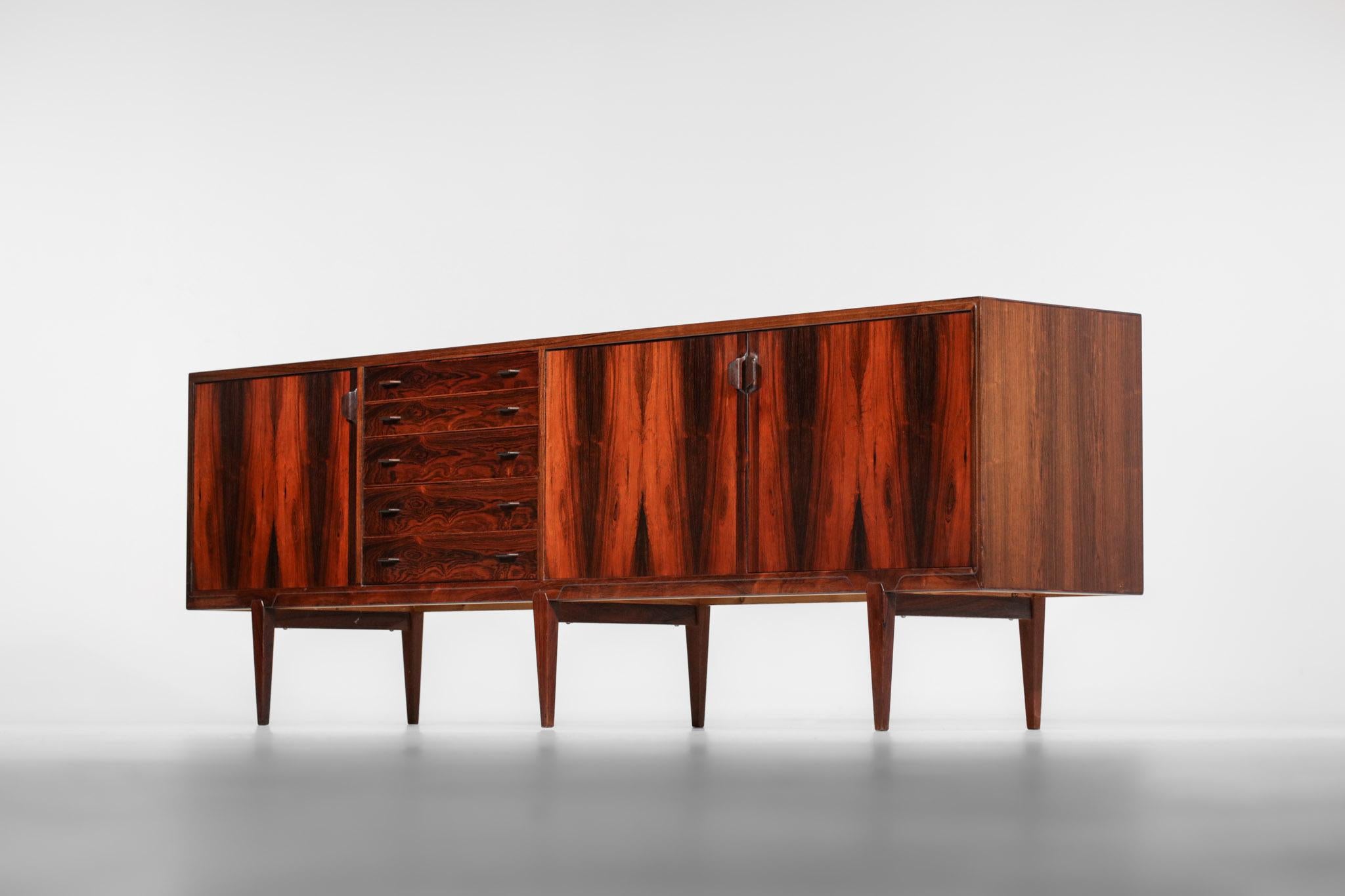 Großes dänisches Sideboard von Henry Rosengren Hansen aus Holz, skandinavisch, 60er-Jahre, G217 im Angebot 9