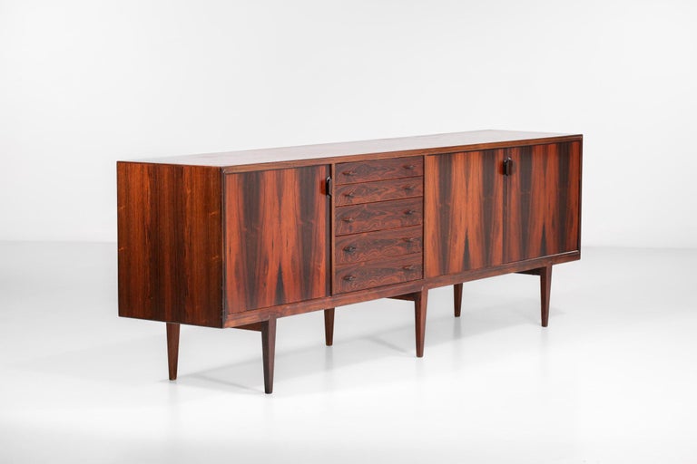 Large Henry Rosengren Hansen Danish Sideboard Wood Scandinavian 60's - G217 For Sale 13