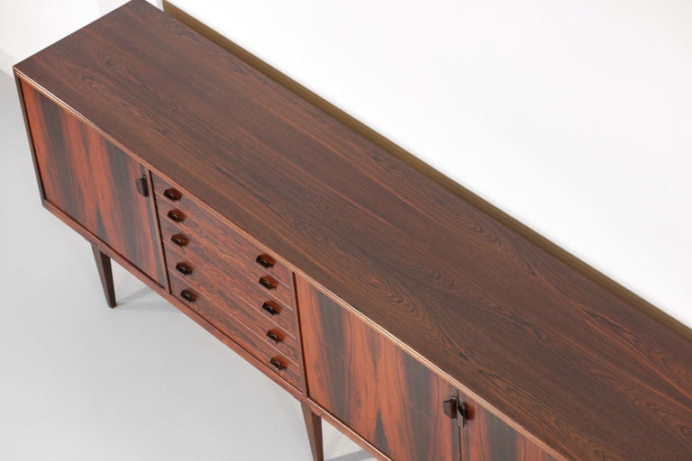 Large Henry Rosengren Hansen Danish Sideboard Wood Scandinavian 60's - G217 For Sale 3