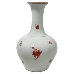 Large Herend Hungary porcelain vase "Chinese Bouquet Apponyi Rust" 
