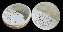 Large Herend Porcelain Reticulated Potpourri/ Bombonniere Lidded Box