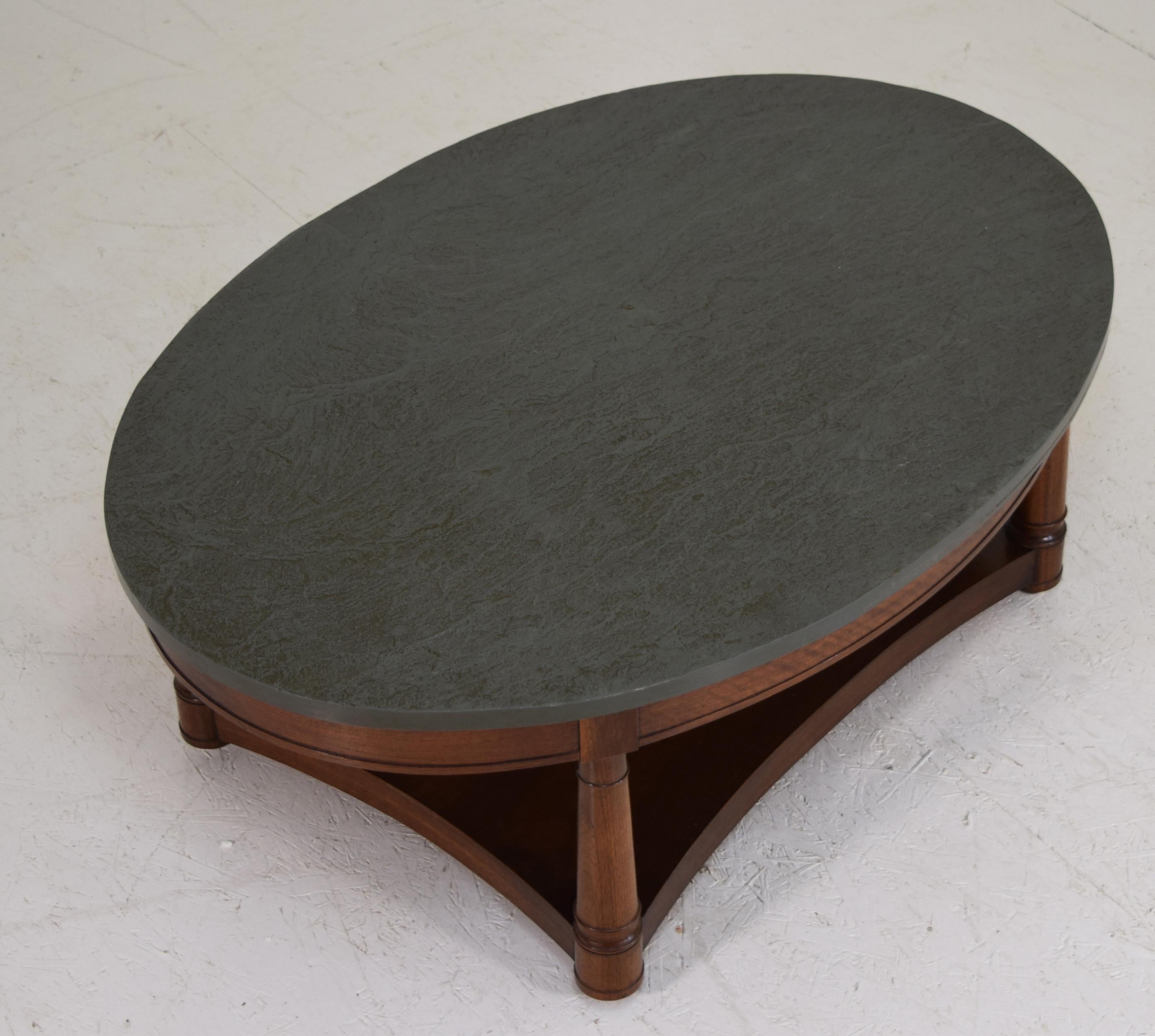 American Large Heritage Henredon Slate Coffee or Cocktail Table