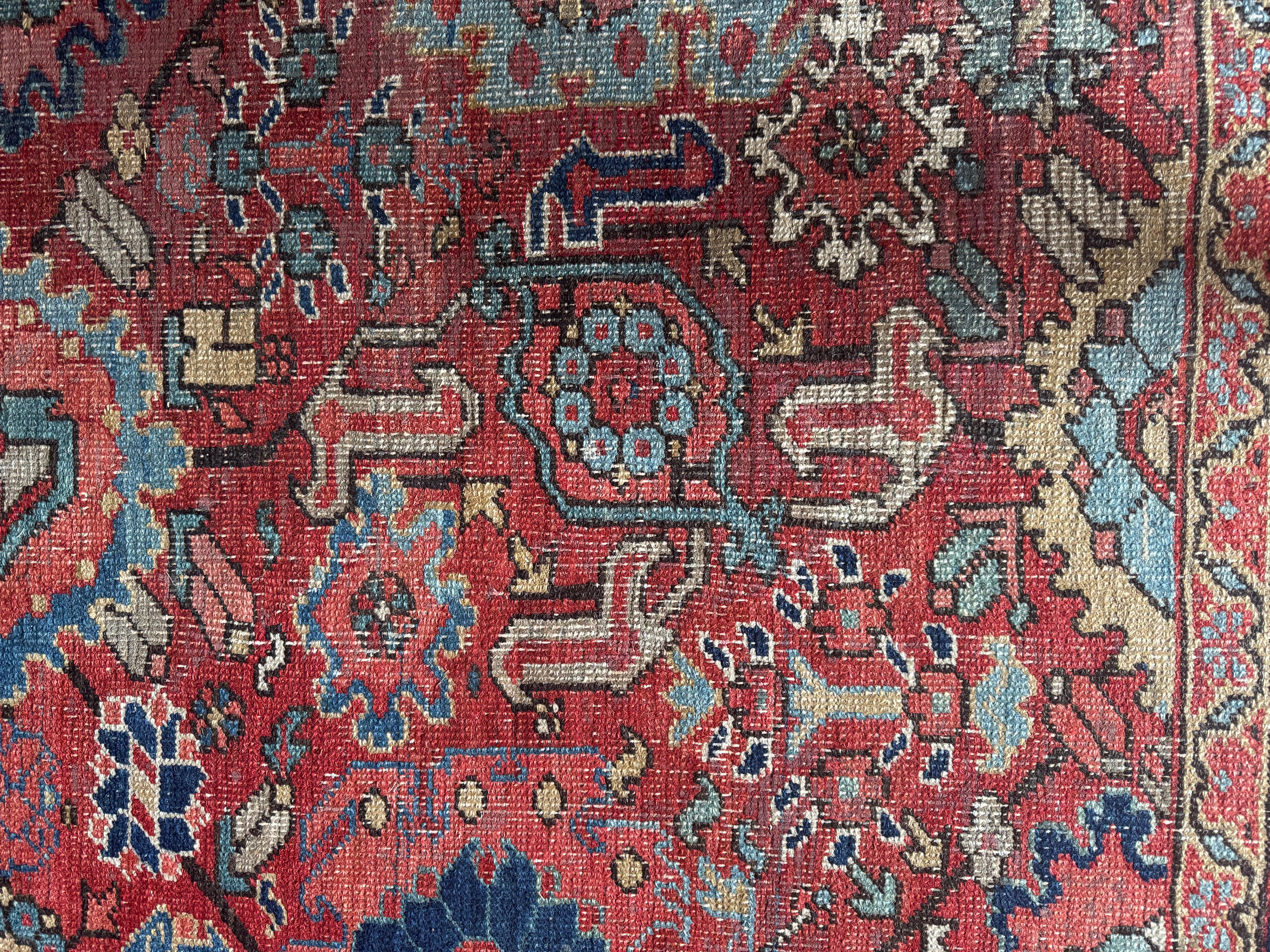 Grand tapis Heriz, Perse occidentale, début du 20e siècle en vente 1