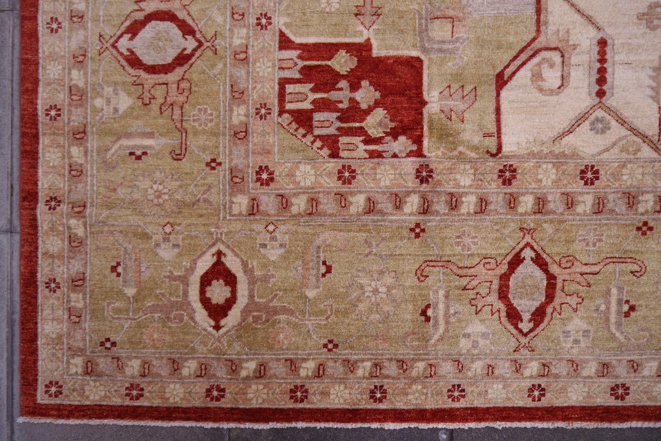 Hand-Knotted Large Heriz Style Rug Hand Knotted Contemporary Oversize