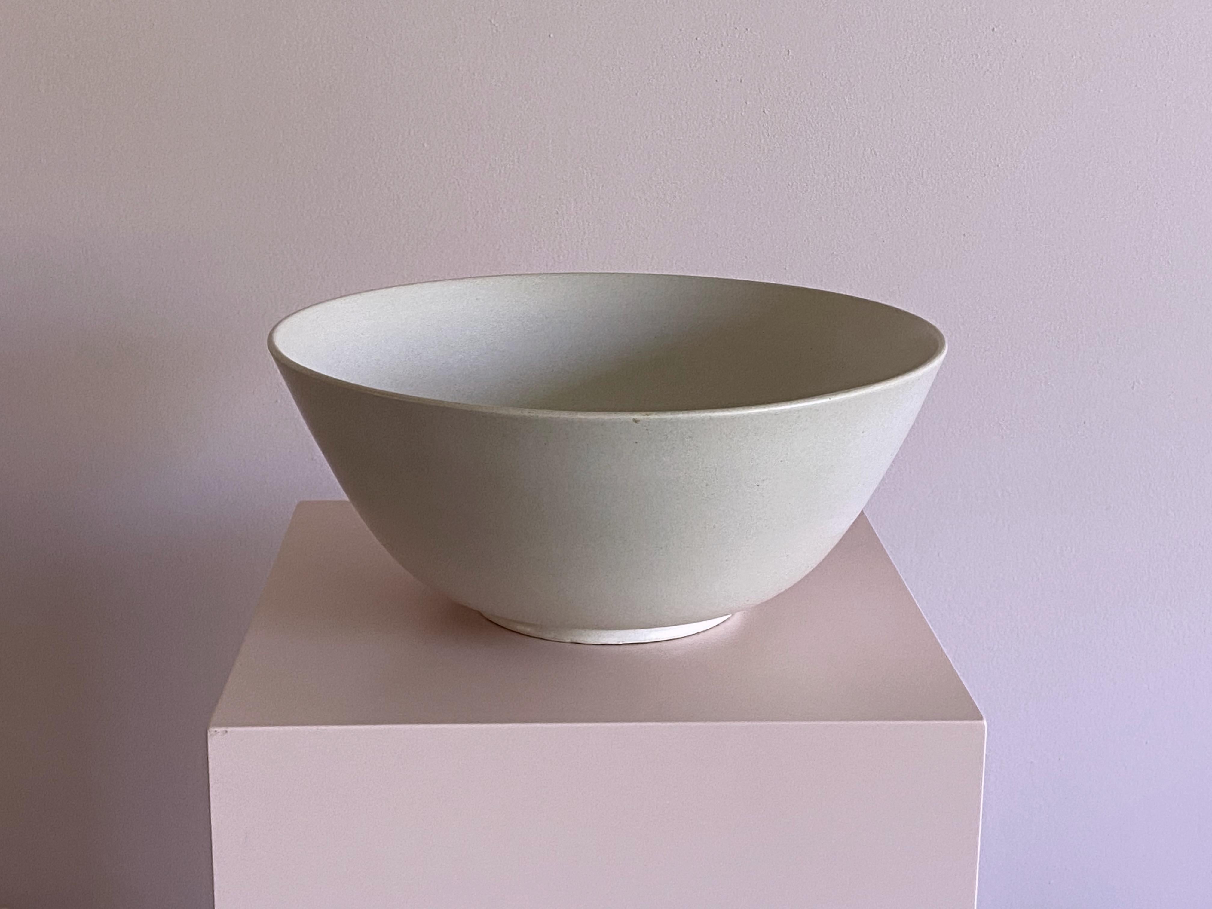 Glazed Large Herman August Kähler Scandinavian Midcentury Ceramic Bowl, 1960s For Sale