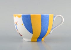Large Hermès Circus Teacup in Porcelain with Saucer, Late 20th Century