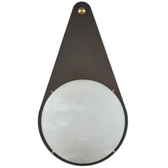 Large 'Hermes' Sconce in Bronzed Steel and Alabaster