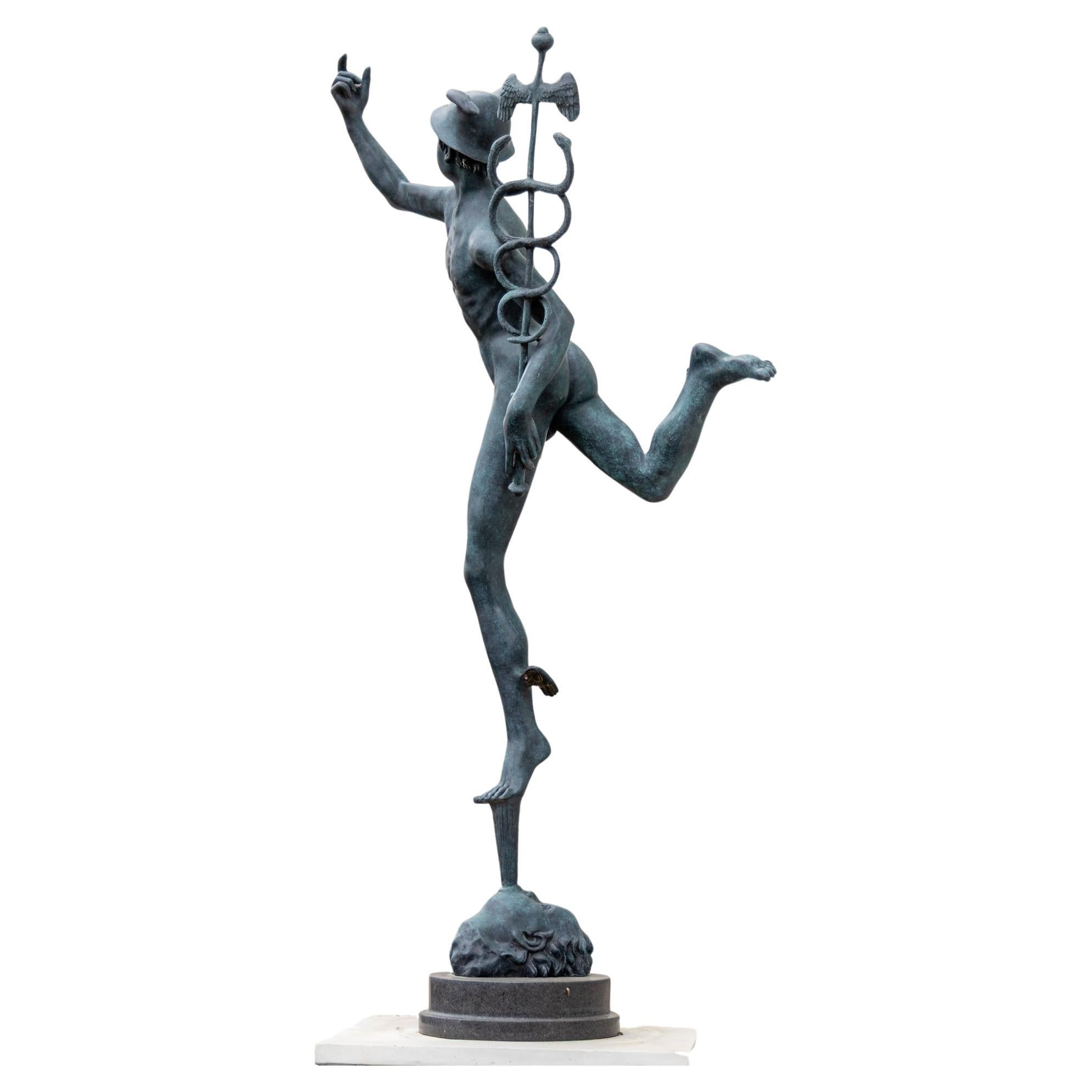 Gran escultura de Hermes según Giambologna, Siglo XX en venta