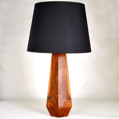 Large Hexagonal Plywood Table Lamp