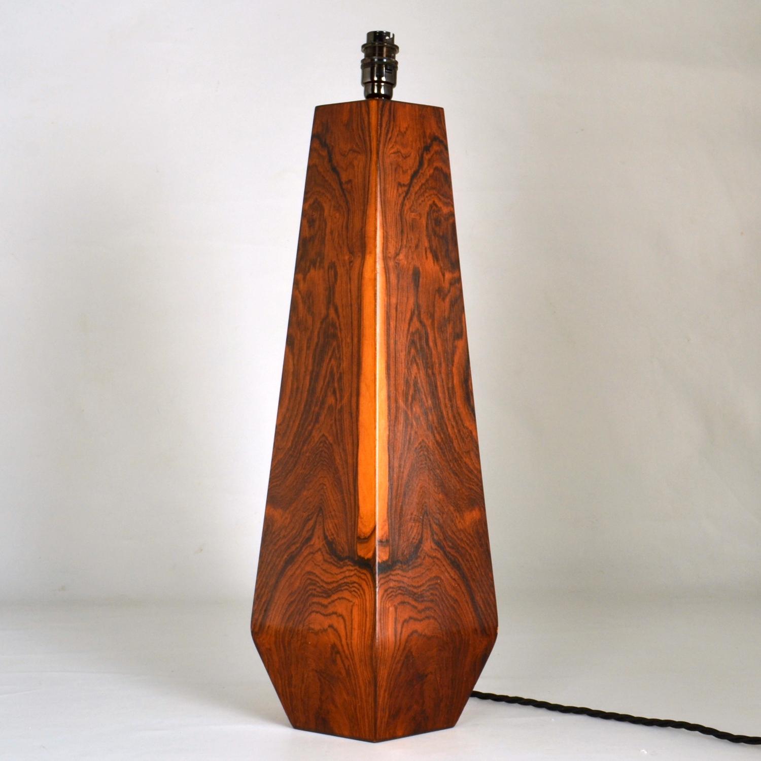 Large Hexagonal Plywood Table Lamp For Sale 1