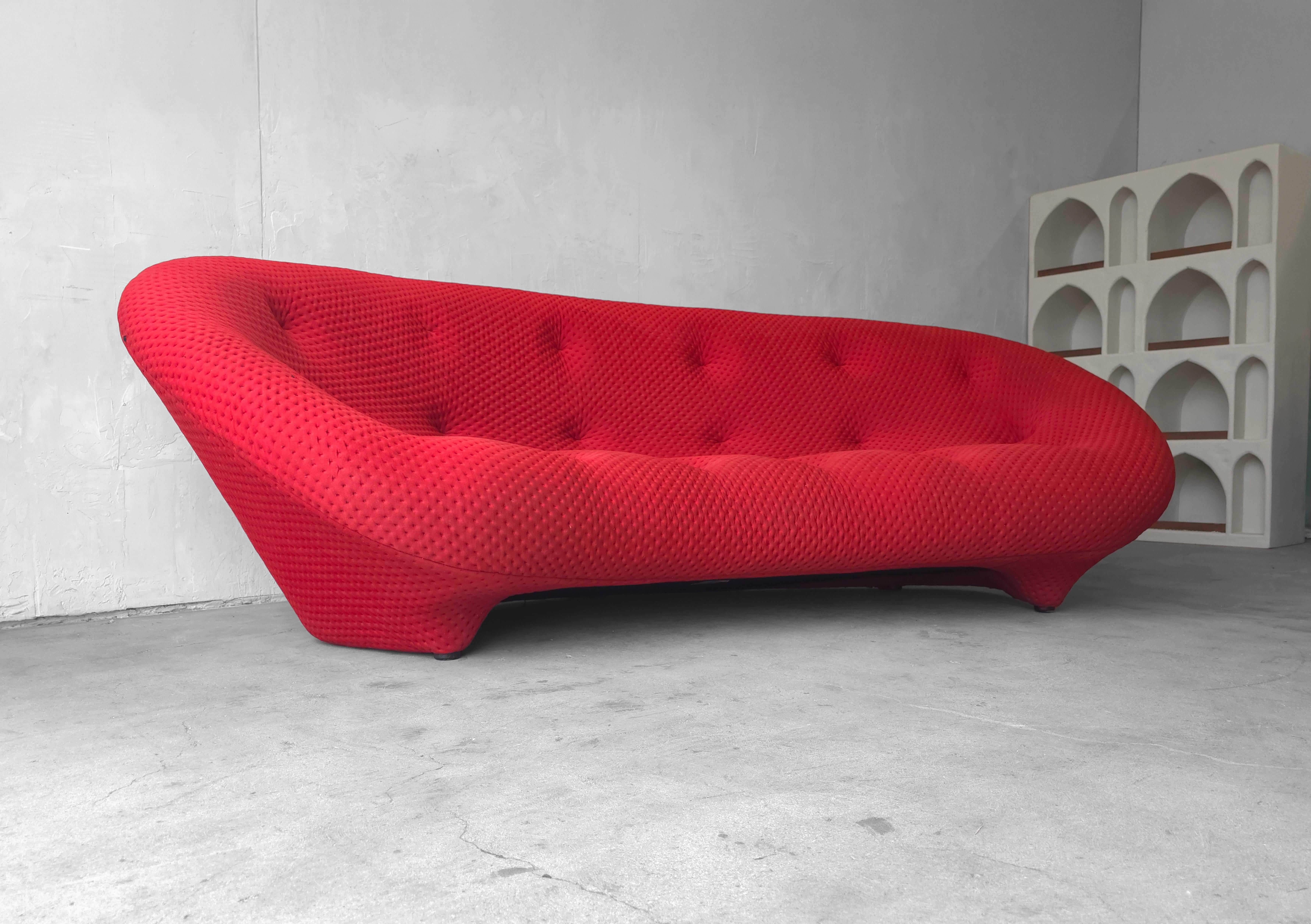 Gran Sofá Ploum de Ronan and Erwan Bouroullec para Ligne Roset.  Este sofá ultra codiciado es el epítome de la comodidad.  Forma y función.

El sofá es de segunda mano y está en buen estado.  Tiene algunos agujeros pequeños, un mechón arrancado y le
