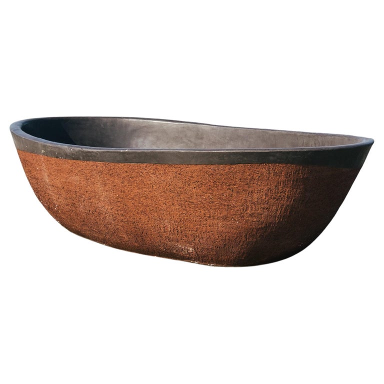 Large High Clay Bathtub by Studio Loho For Sale at 1stDibs