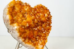 Corazón grande de cristal citrino de alto grado