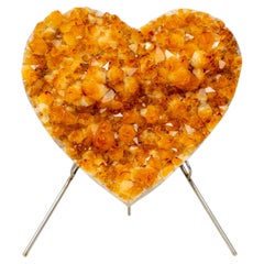 Large High-Grade Citrine Crystal Heart