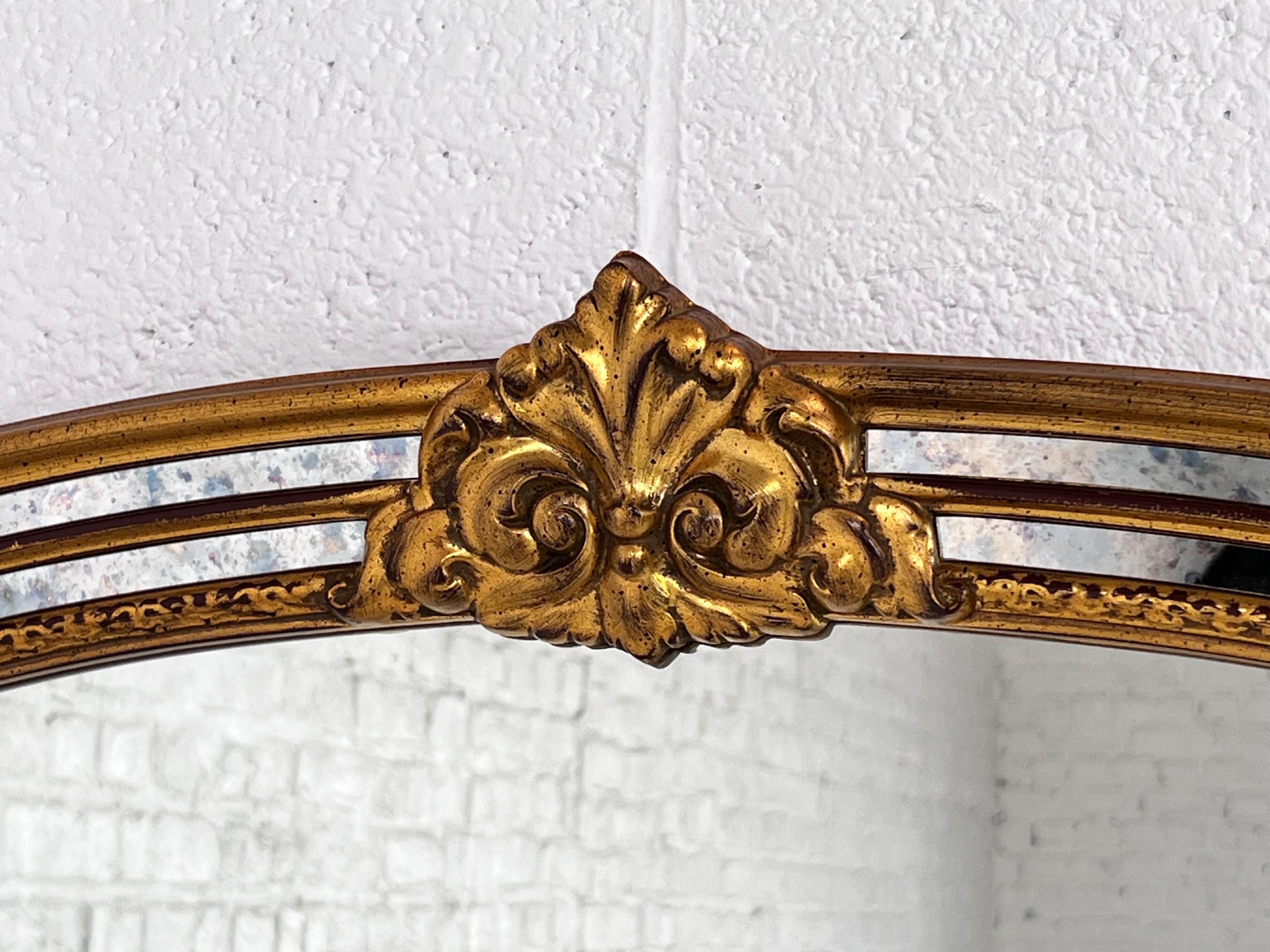 20th Century Large High-Quality Gilded Glazing Bead and Bevelled Mirror For Sale