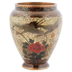 Antique Large High Quality Japanese Cloisonne on Porcelain