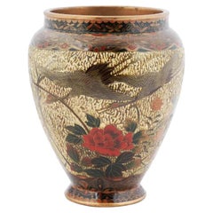 Large High Quality Japanese Cloisonne on Porcelain