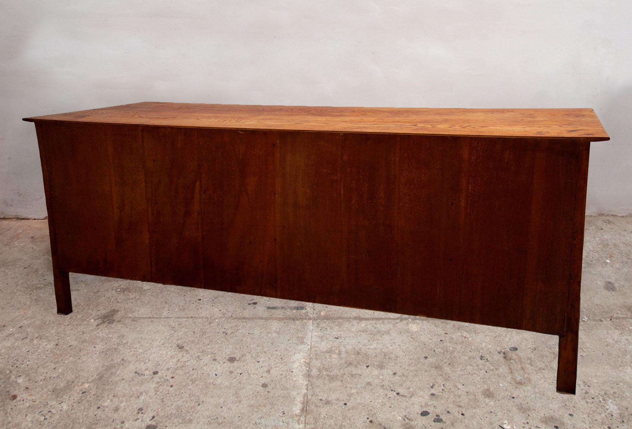 Large High Teak Sideboard with Floating Top 1950s, Made in Denmark In Good Condition For Sale In Antwerp, BE