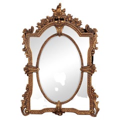 Vintage Large Highly Detailed Gilt Framed Louis XVI Style Mirror