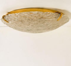 Große Hillebrand Große Murano Glas Wandleuchten / Unterputzleuchten, 1960