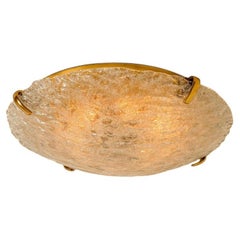 Große Hillebrand Große Murano Glas Wandleuchten / Unterputzleuchten, 1960