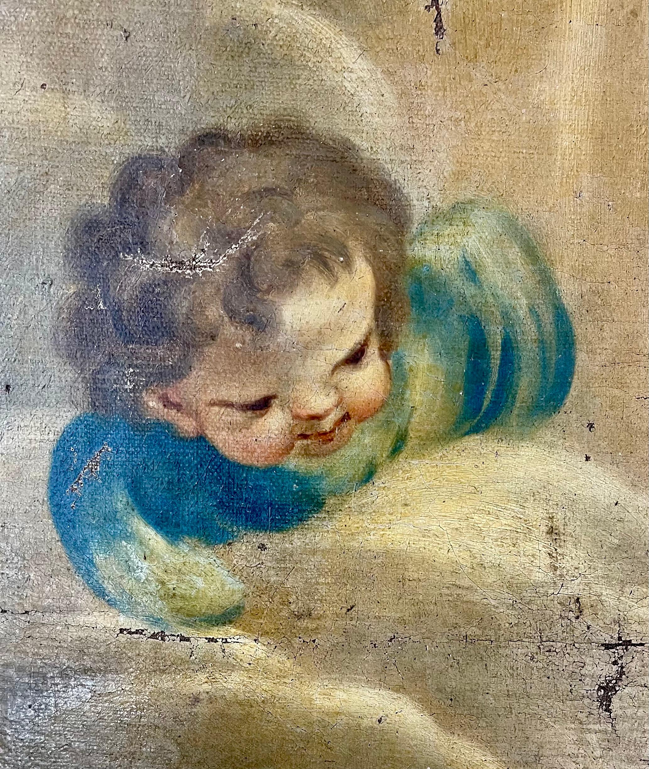 French Large Historic 18th-Century Painting of Saint Eligius from 1790 For Sale